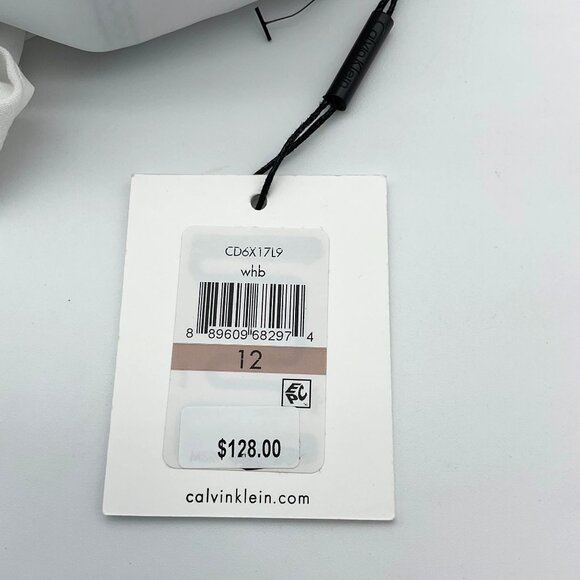 Calvin Klein Black White Colorblock Grid Pattern Sleeveless Sheath Dress 12 NWT - Picture 8 of 10